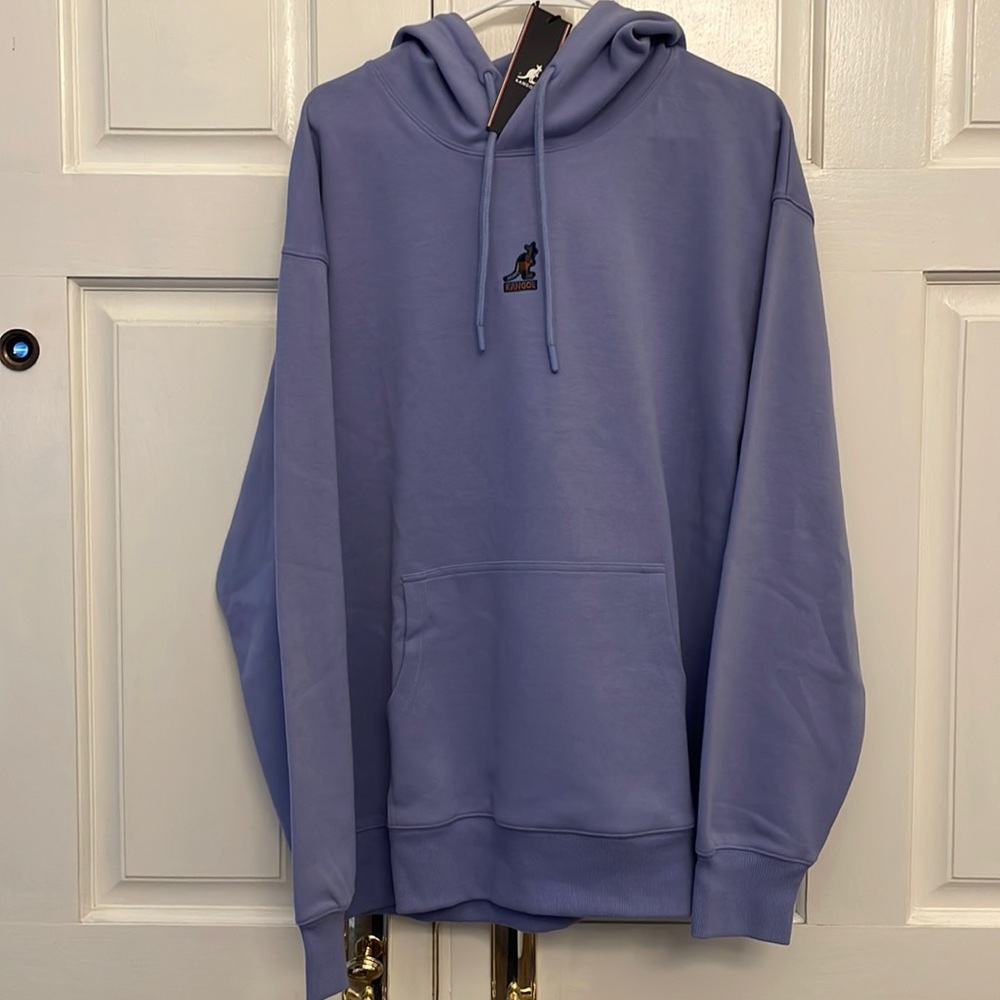 Kangol Unisex Interlock Hoodie, XL (Men’s Size Scale). Iced Lilac. NWT.